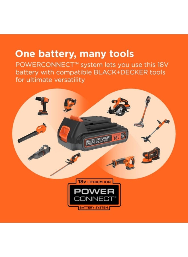 BLACK+DECKER Battery For Diy Work Compatible Diy Garden Tools Handy Compact Versatile 18V Li-Ion 2.0Ah - Image 3