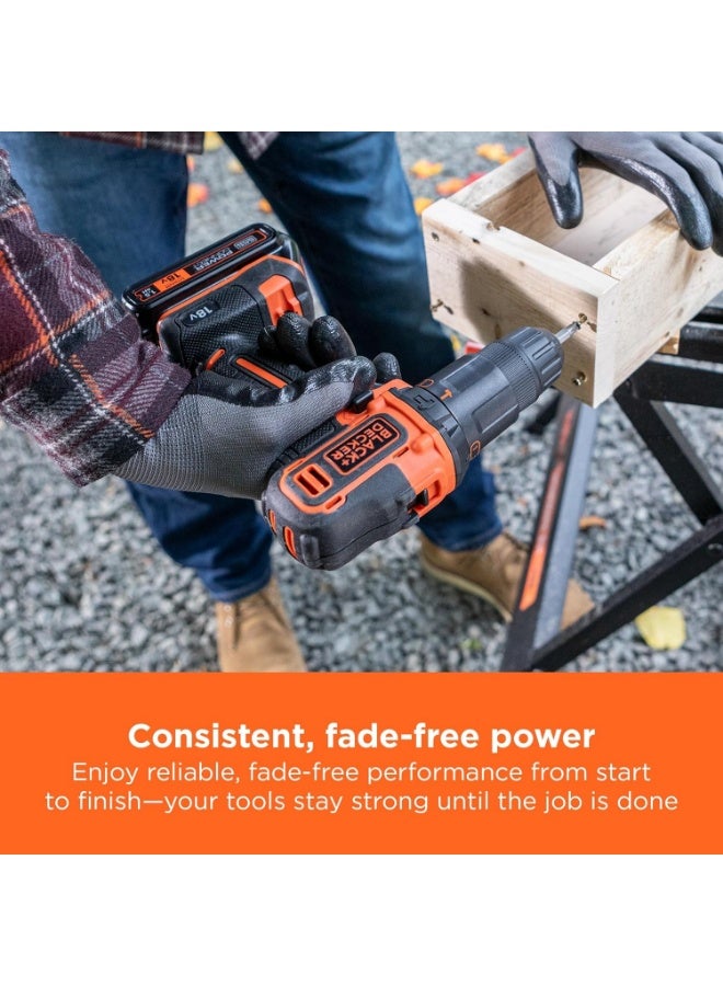 BLACK+DECKER Battery For Diy Work Compatible Diy Garden Tools Handy Compact Versatile 18V Li-Ion 2.0Ah - Image 4