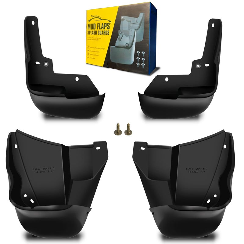 QUYDDC Mud Flaps Fit for 19961998 Honda Civic 2Door Coupe4Door Sedan Not Fits 2Door Hatchback Dedicated Mudguard for Four Seasons Protection Front and Rear