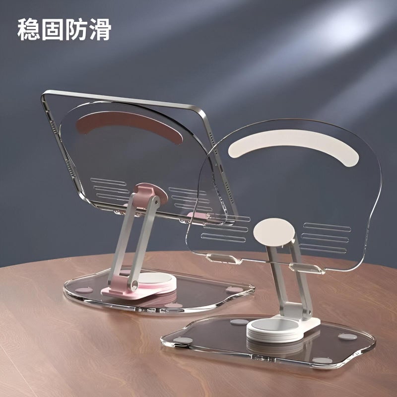 Desktop Mount - Ergonomic, liftable tablet stand with 360-degree rotation, clear acrylic body, and stable desktop support for home office setups, available in multiple colorways. - Image 2
