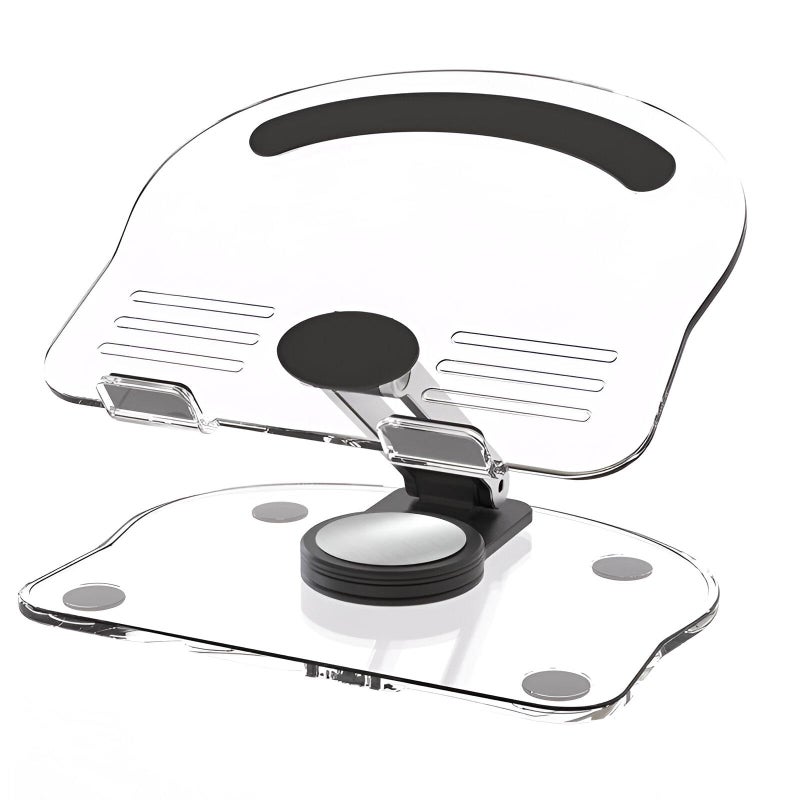 Desktop Mount - Ergonomic, liftable tablet stand with 360-degree rotation, clear acrylic body, and stable desktop support for home office setups, available in multiple colorways. - Image 1