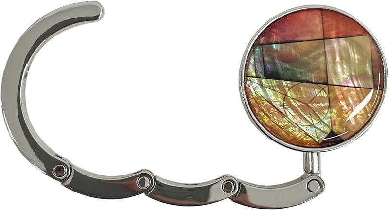 PLAY Mother of Pearl Purse Hook Magnet Clip Table Handbag Hanger Foldable Table Holder (New Patchwork) - Image 3