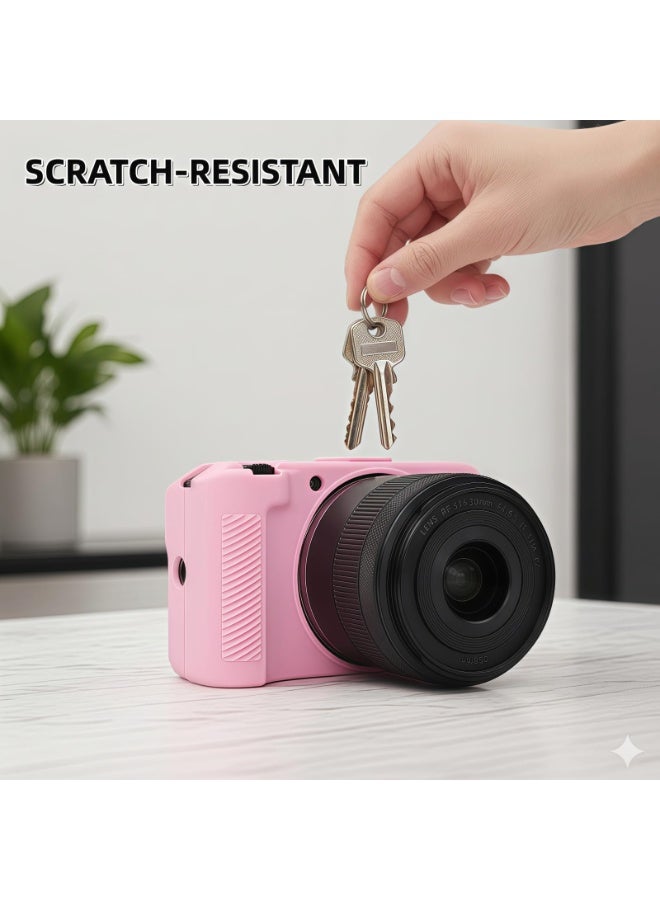 غطاء واقي من السيليكون الناعم لقانون EOS R50 V حالة الكاميرا ، مكافحة الخدش Slim Fit تصميم غطاء واقي لقانون EOS R50V الملحقات (الوردي) - Image 5
