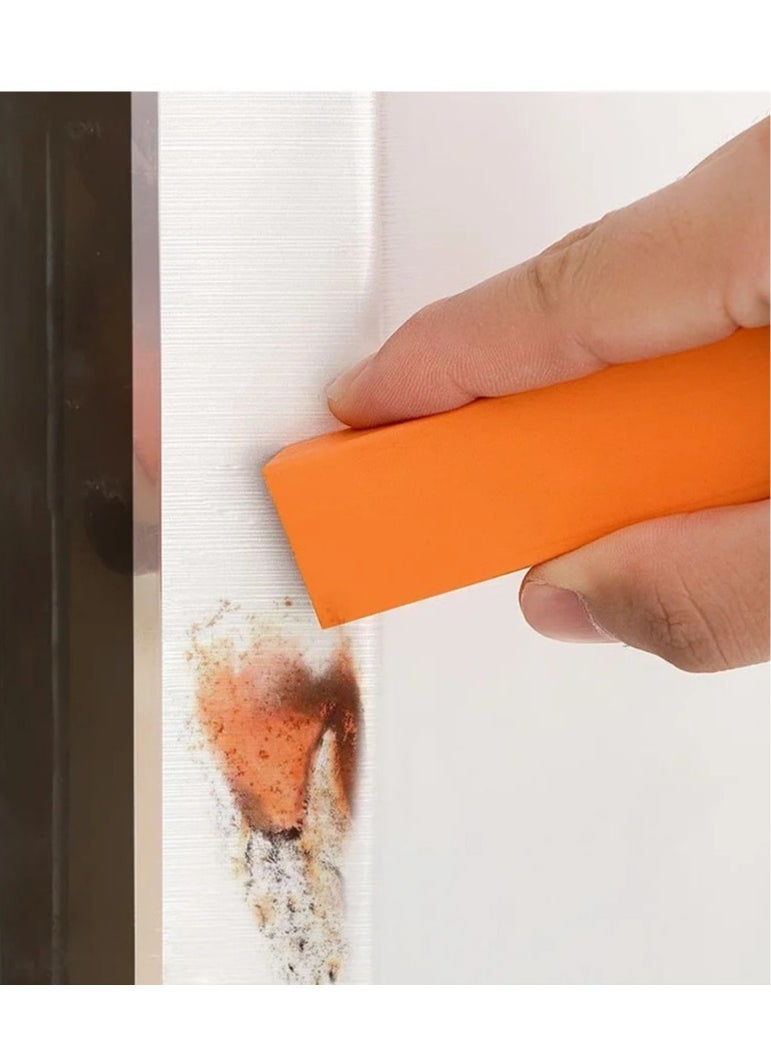 AROAQ - 4 Piece Limescale Rubber Bathroom Glass Rust Remover Household Cleaning Tool Rust Brush Easy Clean - Image 1