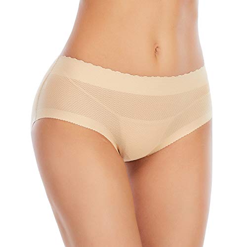 Werena Butt Lifter Panties for Women Padded Underwear Seamless Booty Pads Enhancer Shapewear Butt Lifting Panty (#1 Nude, Small) - Image 2