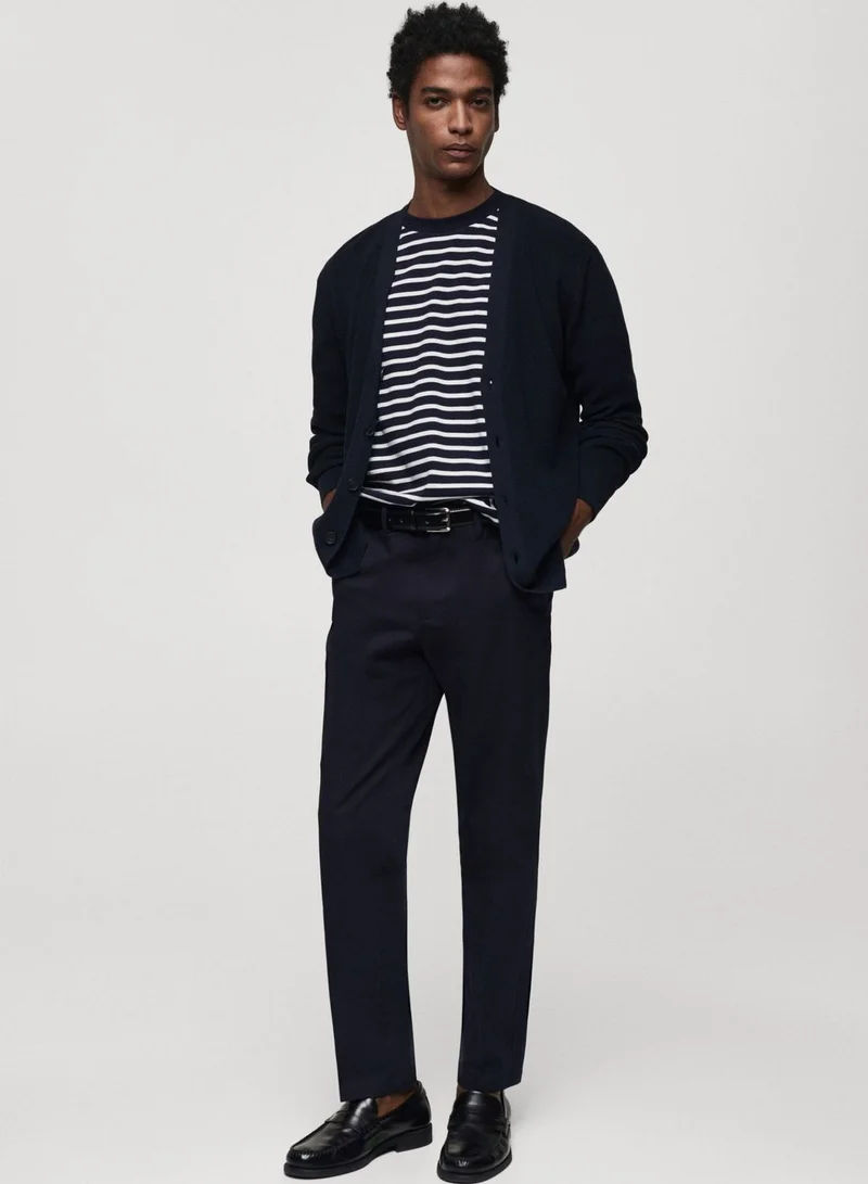 مانجو مان Striped Crew Neck T-Shirt
