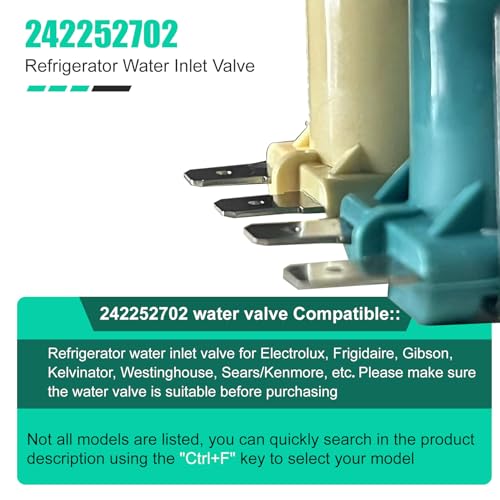 Yigiao 242252702 Refrigerator Water inlet Valve for Frigidaire Kenmore Electrolux Crosley, Fridge Water Valve replacement Parts 240531101 241734301 WV2702 AP5671757 240321801 K-76150, 1 Year Warranty - Image 4