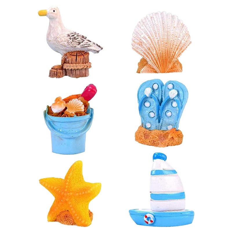 1 Set of Sailboat Model Decoration Resin Miniature Ocean Style Ornament (Mixed Style) - Image 4
