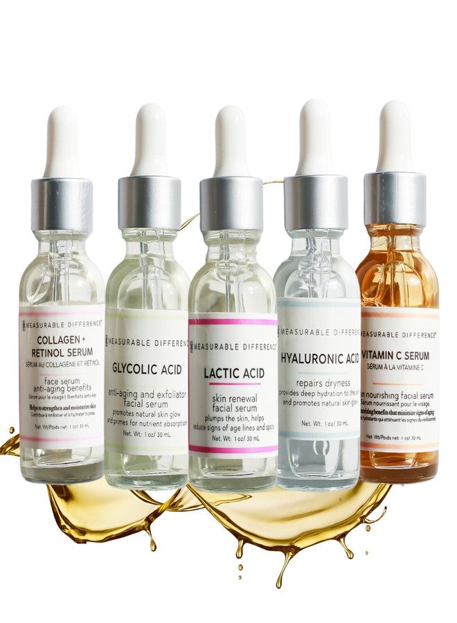 Measurable Difference Youthful Radiance Serum Set with Vitamin C, Hyaluronic Acid, and Peptides - Unveil Vibrant Skin, Diminish Fine Lines and Wrinkles - Image 1