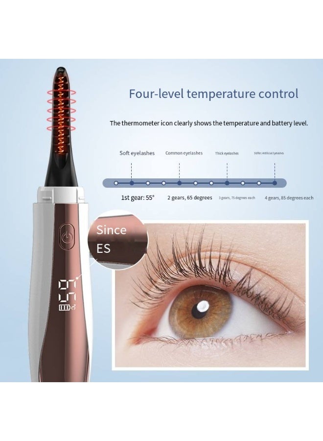 general Heated Eyelash Curlers Rechargeable Electric Eyelash Curler Eye lash Curler Lash Lift 4 Temperature Mode Type C Charge, Perfect Gift for Women - Image 2