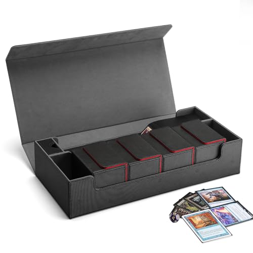 Scimi TournamentReady Card Case with 5 Commander Deck Boxes Dice Tray Magnetic Storage Case Holds 1000 Cards Portable AllinOne System for MTG YuGiOh TCG Multicolor BP - Image 1