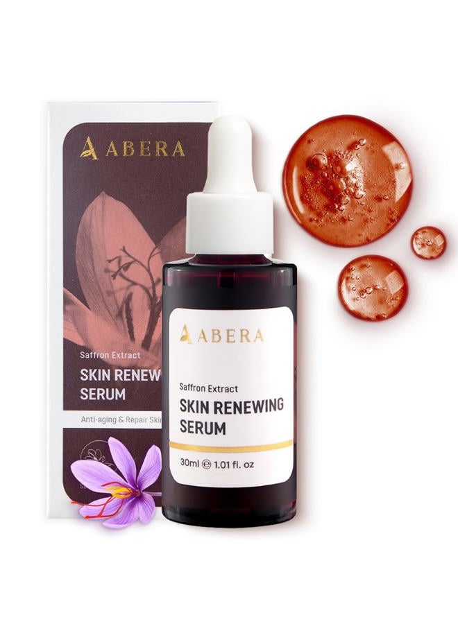 ABERA Skin Renewing Serum for Face, Melasma Treatment, Anti-Aging Serum for Fine Lines & Wrinkles, High Potency Saffron Extract, Hydrating Serum, Dark Spot Remover (1.01 Fl Oz) - Image 1