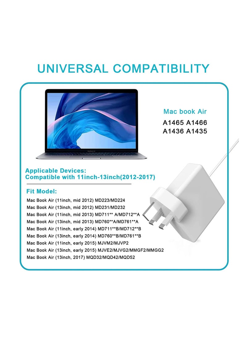 Ntech - Replacement Power Adapter 45W T-Tip Magsafe 2 Magnetic Power Adapter Charger Compatible With MacBook Pro 13inch Late 2012 Early 2013 late 2013 Mid 2014 Early 2015 Models - Image 1