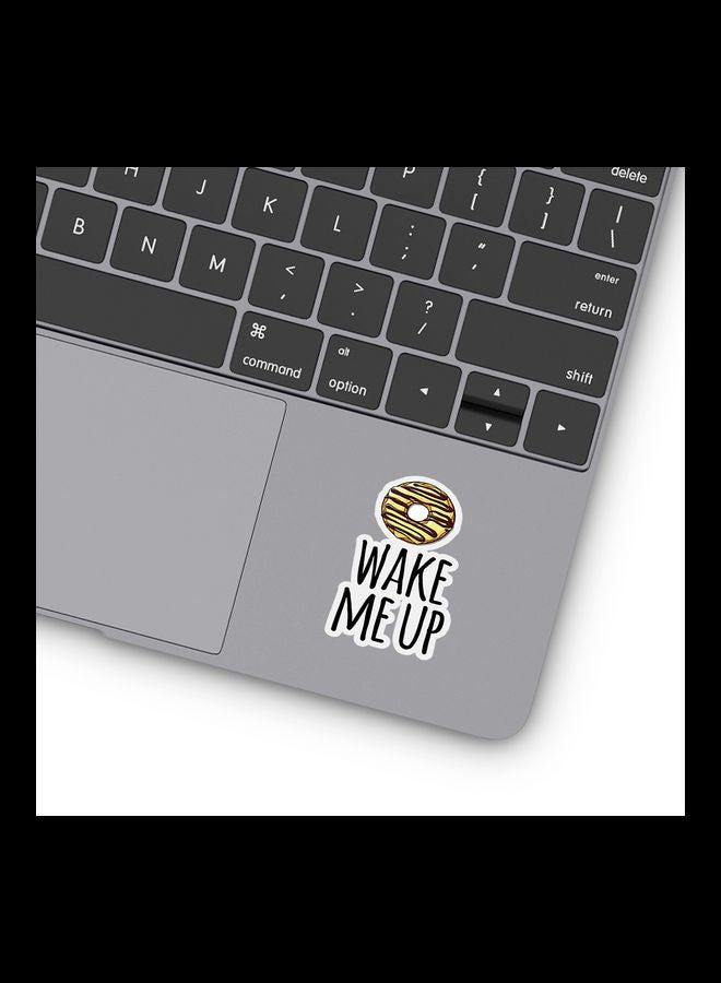 RKN Donut Wake Me Up Vinyl Stickers For Laptop 3inch - Image 2