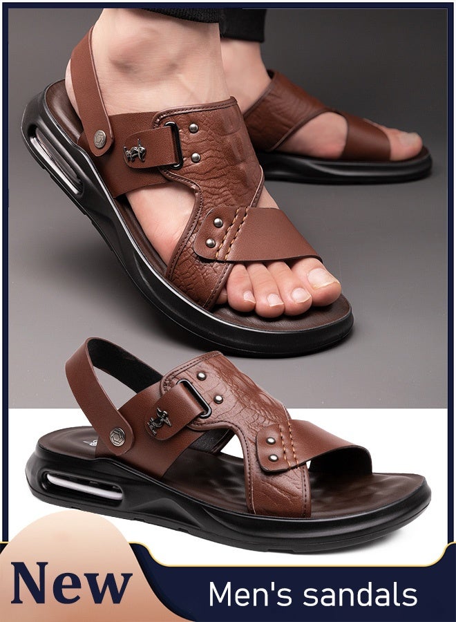 Leather men's sandals  - Image 1