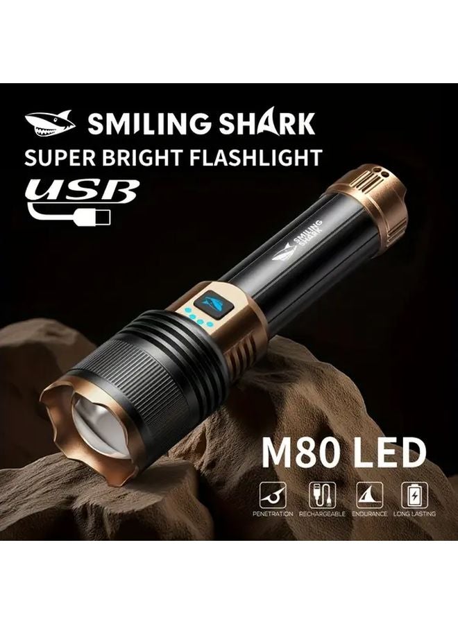 Smiling Shark SD 5212 M80 1 LED Tactical Flashlight Super Bright Zoomable Outdoor Camping - Image 2