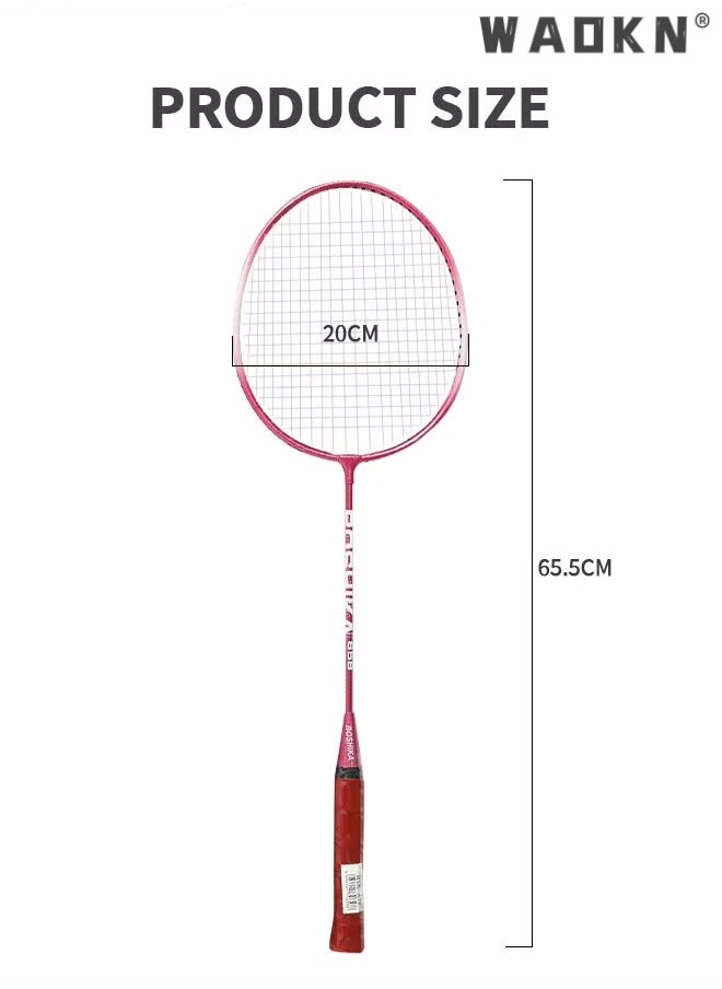 Badminton Racket Set, Lightweight Professional Badminton Racket Set for Badminton Racquets Badminton Rackets Set, Lightweight Badminton Rackets Professional Set with 3 Nylon Ball, 1 Badminton Bag