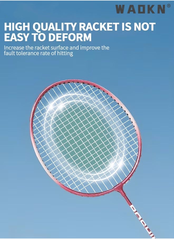 Badminton Racket Set, Lightweight Professional Badminton Racket Set for Badminton Racquets Badminton Rackets Set, Lightweight Badminton Rackets Professional Set with 3 Nylon Ball, 1 Badminton Bag