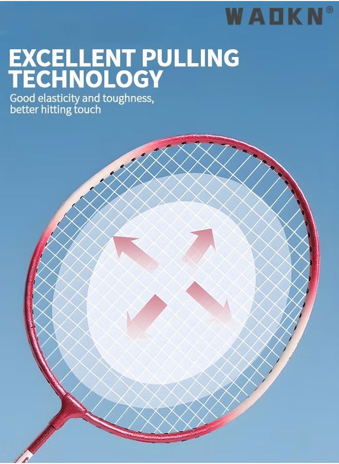 Badminton Racket Set, Lightweight Professional Badminton Racket Set for Badminton Racquets Badminton Rackets Set, Lightweight Badminton Rackets Professional Set with 3 Nylon Ball, 1 Badminton Bag