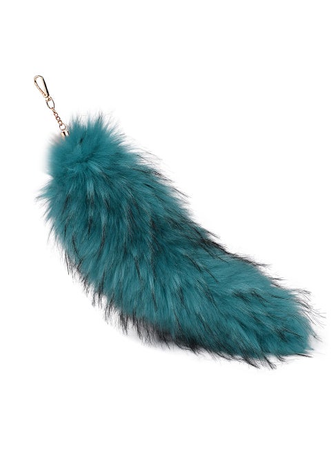 Ladies Bag Charm Keychain Accessory peacock blue