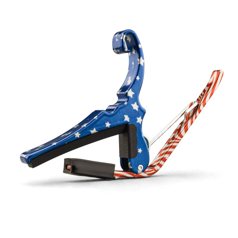 Kyser Musical Products Quick-Change Guitar Capo, KG6STARA, Stars & Stripes - For 6-String Acoustic Guitars, Made in USA, Quality, Strong, Lightweight, Quick & Easy, Innovative, Perfect Fit - Image 2