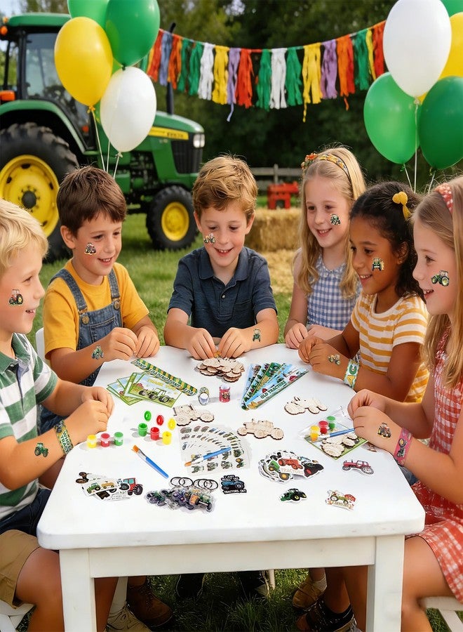 Vanblue 120 Pcs Tractor Party Favors Set Gift Farm Theme Birthday Decorations Classroom School Reward for Kids Boys Gift Prizes Wooden Tractor Kits Goodie Bag Stuffers - Image 5