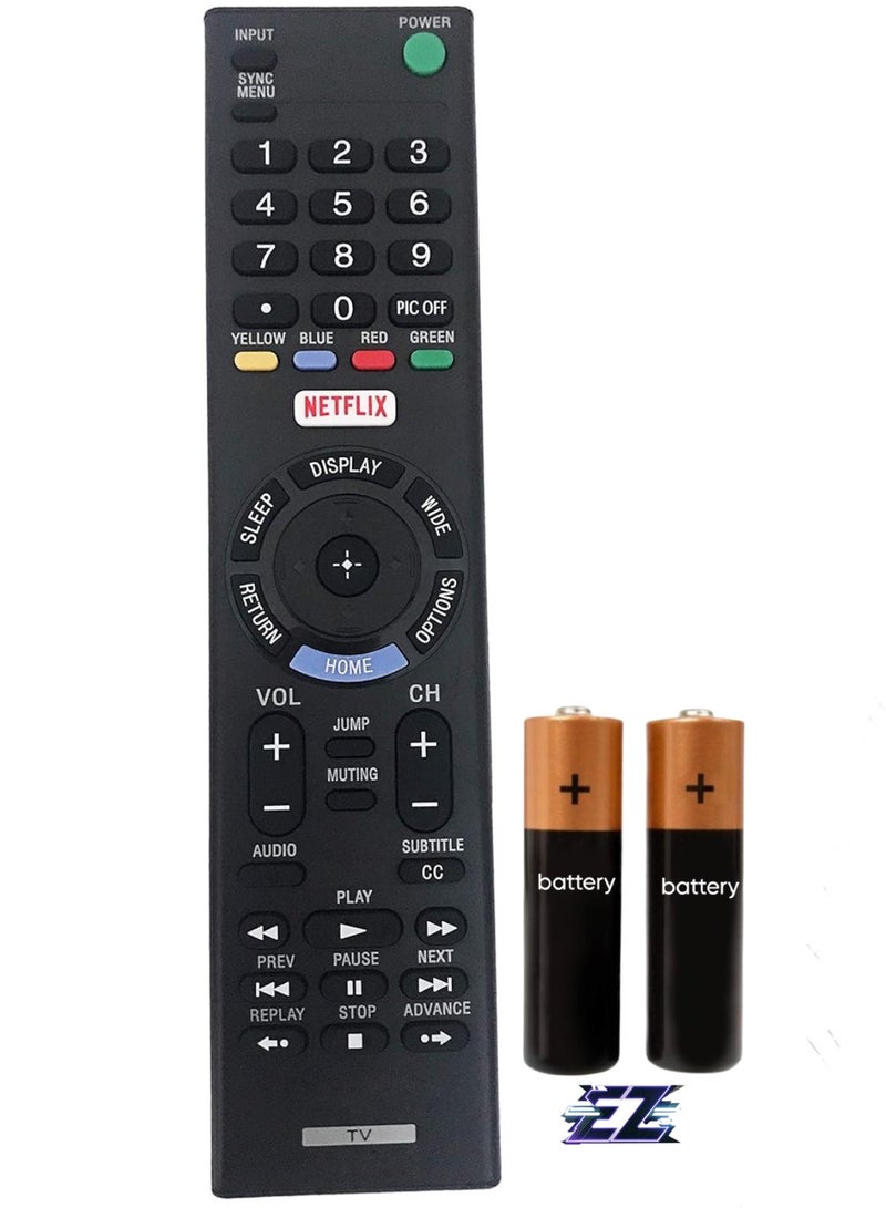 ELTRAZONE Replacement Remote Control for Sony KDL-55W650D KDL-55W800C XBR-55X855C LED HDTV Smart TV (2016) with battery - Image 1