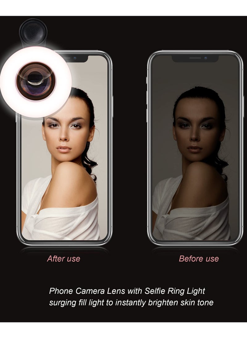 SOLARAE Portable Rechargeable Phone Lens Macro Light Mini Clip Ring Light Lens for iPhone/Android - Image 3