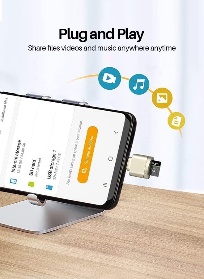 Tersely [2 Pack] Type C Micro SD/TF Card Reader,USB-C Portable OTG Card Adapter with Anti-Loss Lanyard,Compatible with Laptops, MacBook, iPhone 18/17/16/15 pro max, for Samsung Galaxy, Google Pixel - Image 5