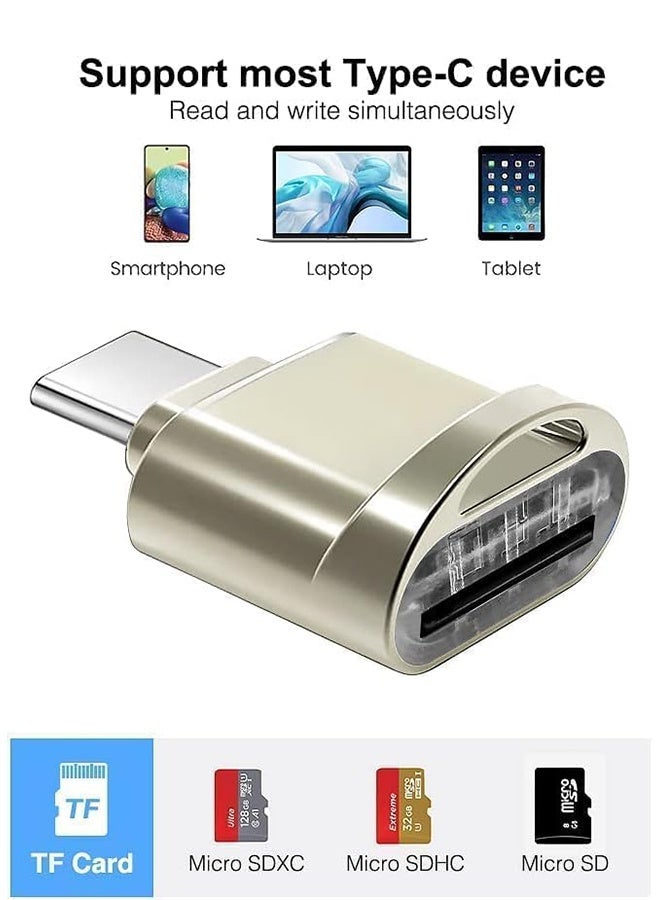 Tersely [2 Pack] Type C Micro SD/TF Card Reader,USB-C Portable OTG Card Adapter with Anti-Loss Lanyard,Compatible with Laptops, MacBook, iPhone 18/17/16/15 pro max, for Samsung Galaxy, Google Pixel - Image 3