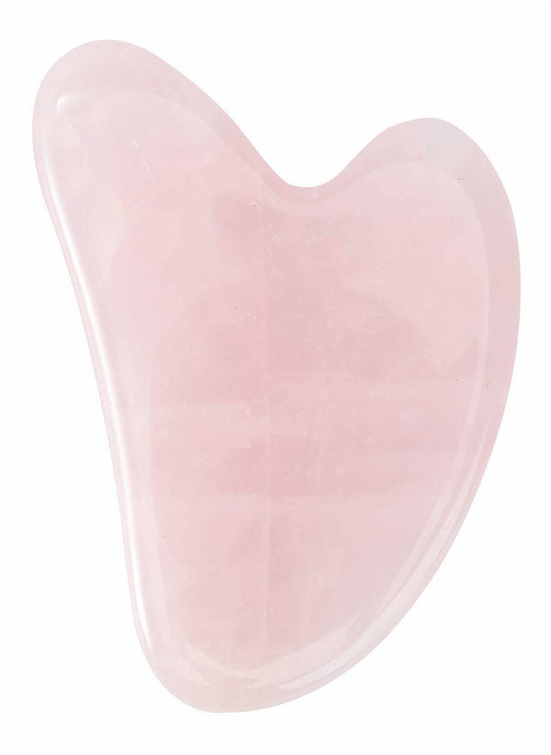 Excefore Rose Quartz Jade Gua Sha Scraping Massage Tool Pink 2X2.2X1.9inch  - Image 1
