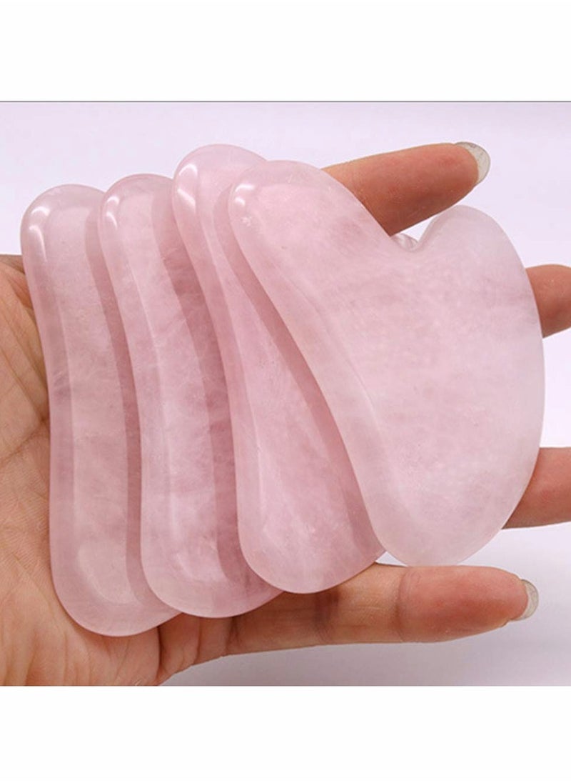 Excefore Rose Quartz Jade Gua Sha Scraping Massage Tool Pink 2X2.2X1.9inch  - Image 4
