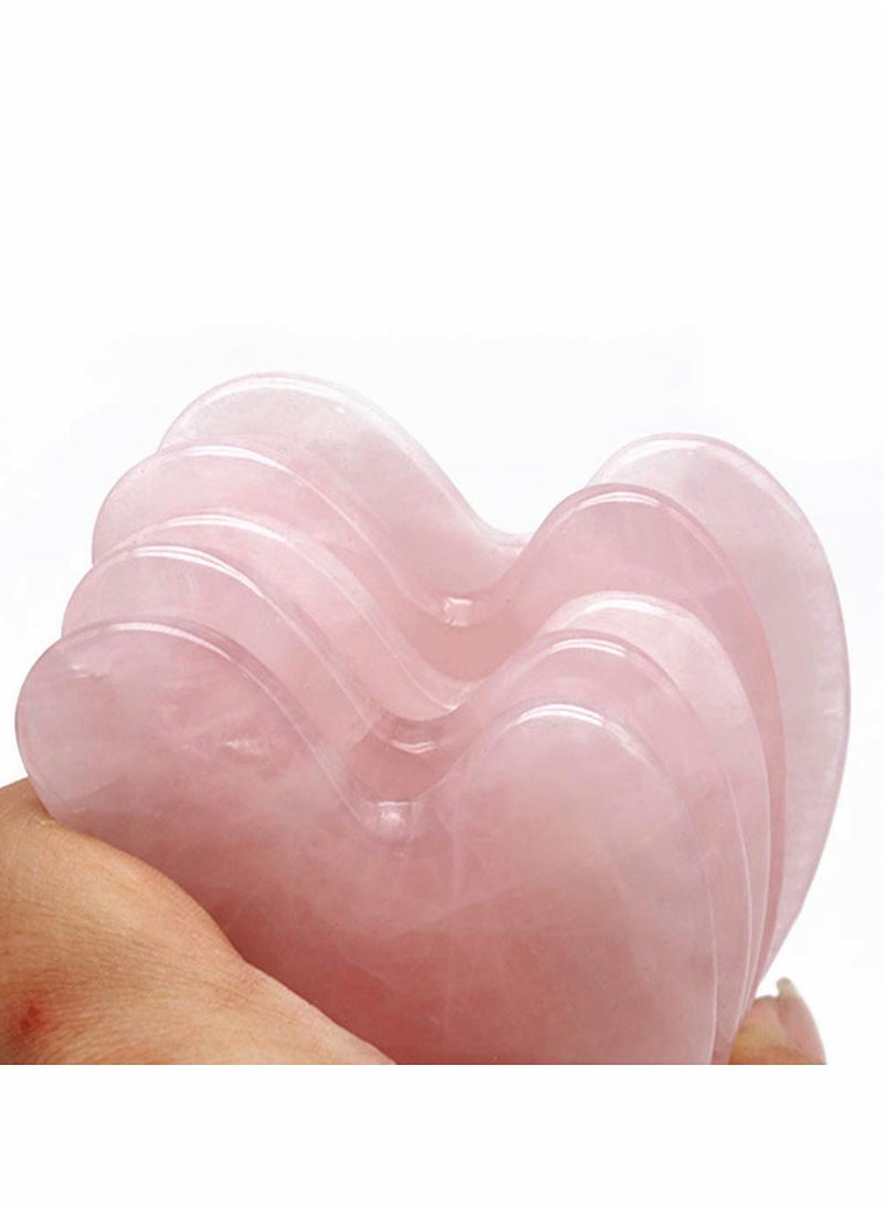 Excefore Rose Quartz Jade Gua Sha Scraping Massage Tool Pink 2X2.2X1.9inch  - Image 5