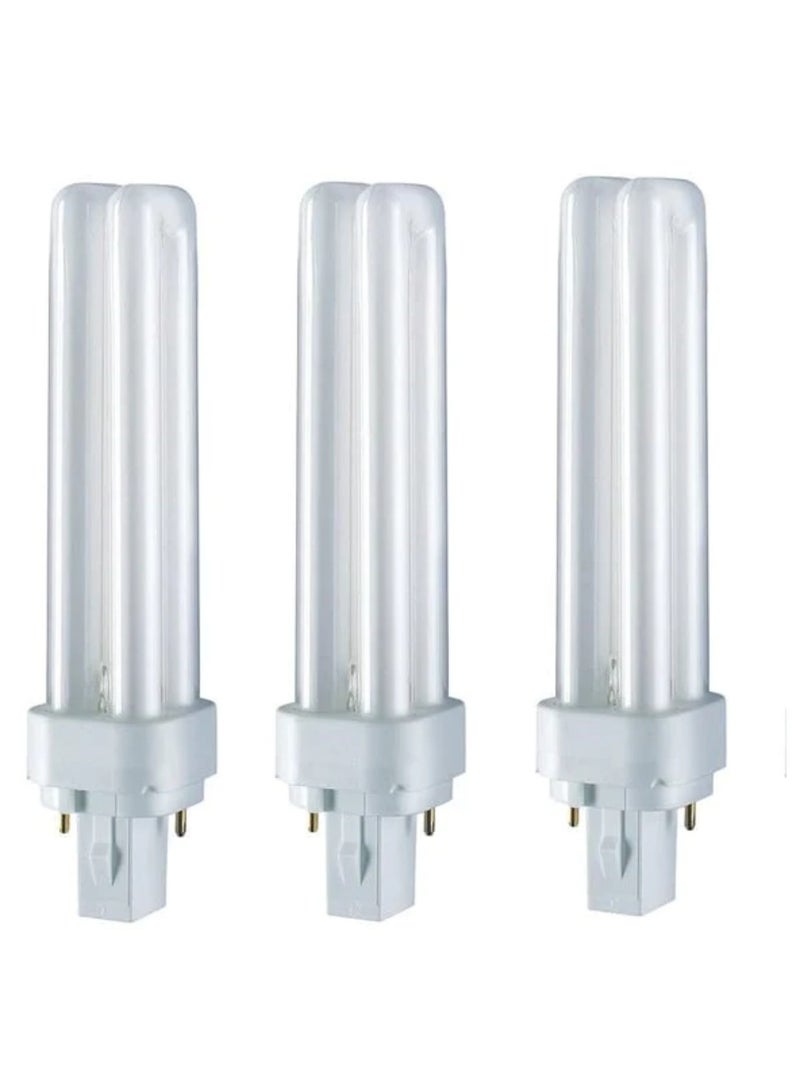 Osram Compact Fluorescent LampÂ 18 W 2 Pin Warm White, Pack of 3 - Image 1