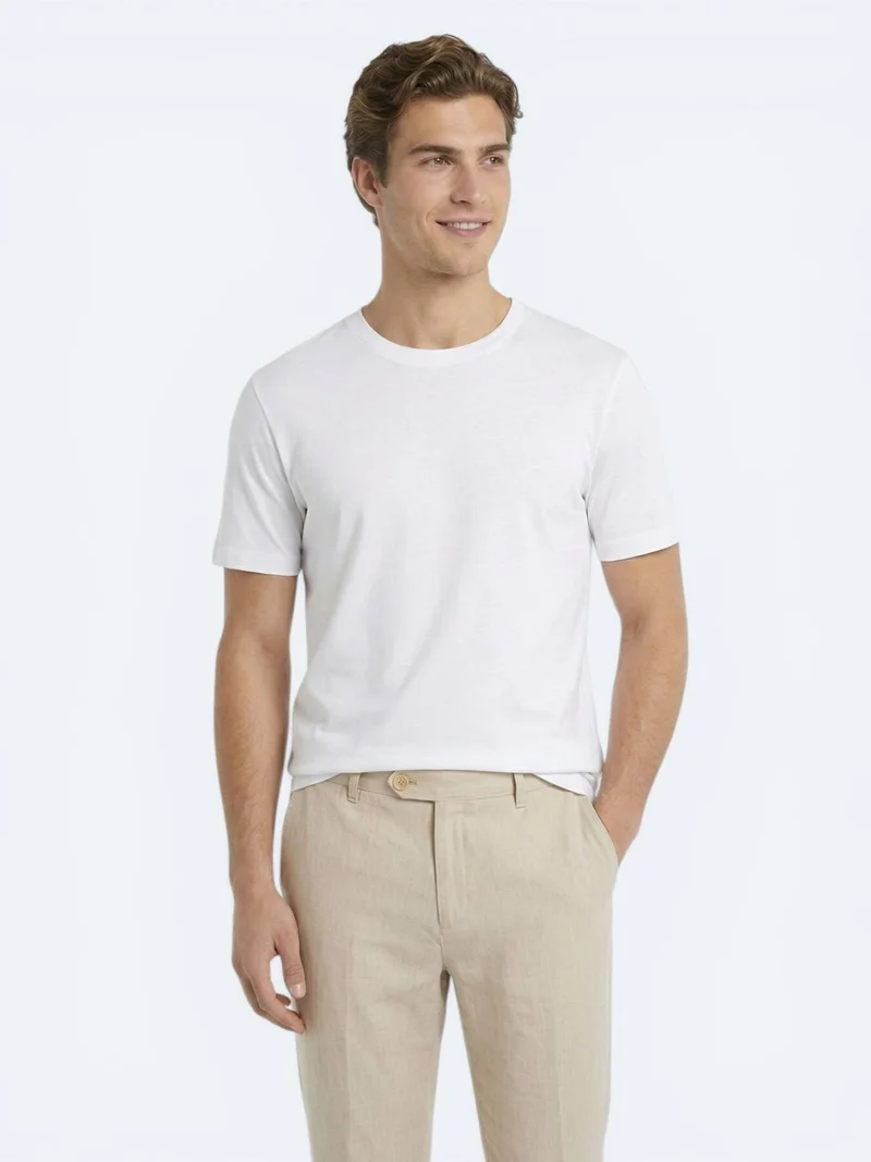 Kip Ecru Plain T-Shirt