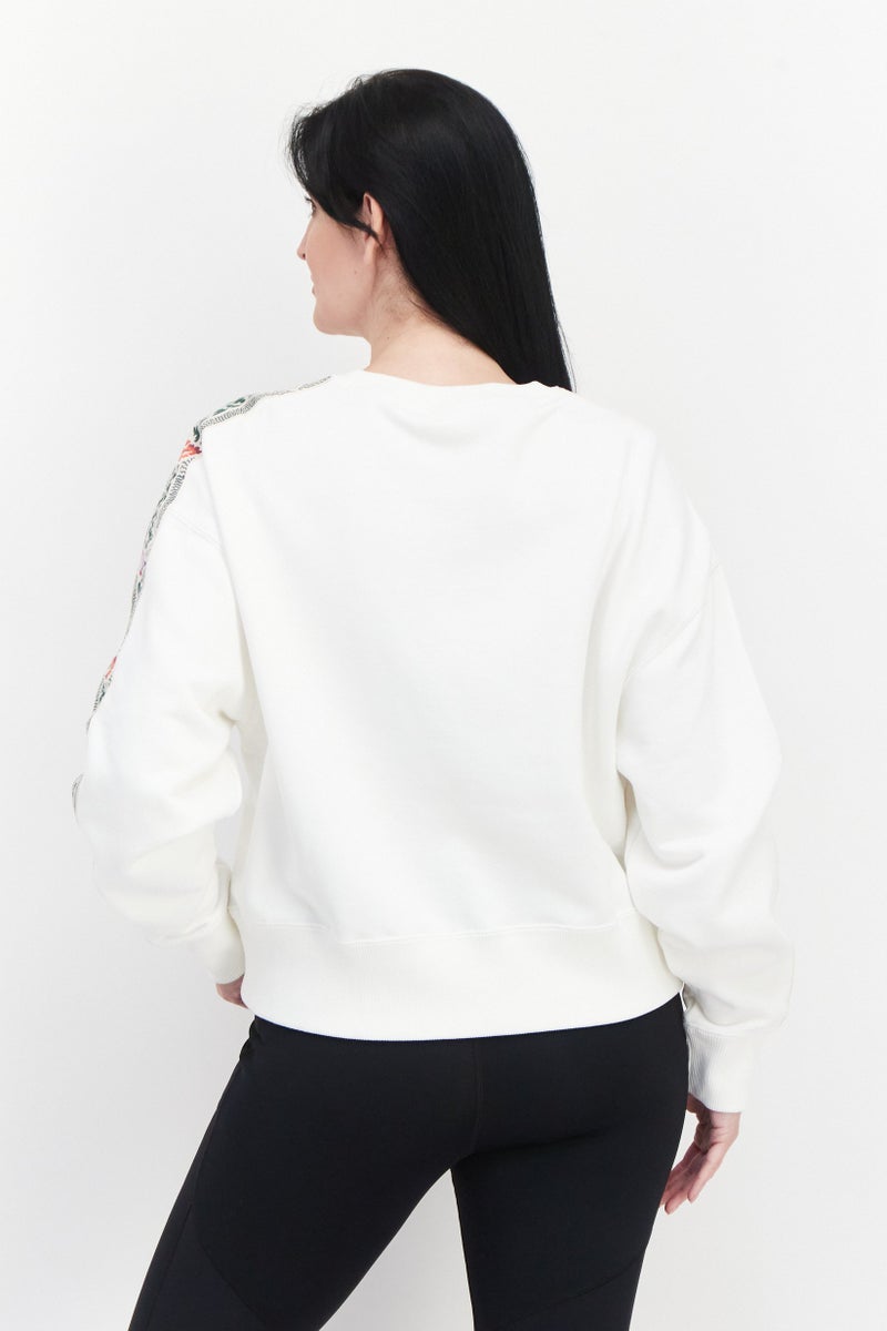 Puma x Liberty Women Sportswear Fit Long Sleeve Training Sweatshirt, White - Image 3