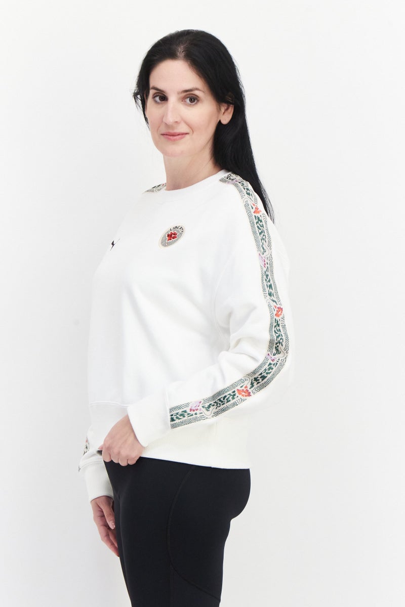 Puma x Liberty Women Sportswear Fit Long Sleeve Training Sweatshirt, White - Image 4