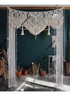 Macrame Curtain, Macrame Wall Hanging Door Curtain Wedding Backdrop Window - pzsku/ZEA73B7F9D70A177A517AZ/45/_/1724141587/9925f304-7f35-4a8c-a401-47fe27c2277a