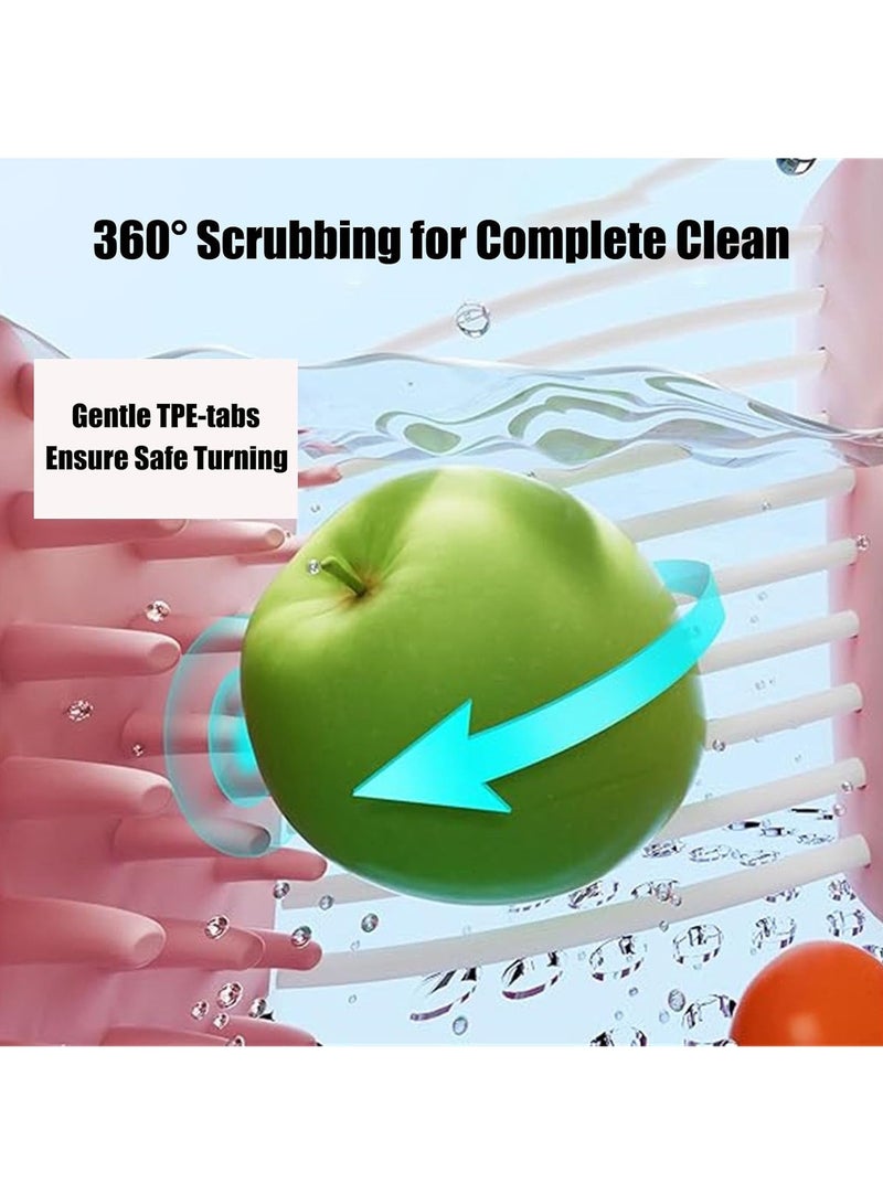 Hihonor Fruit Cleaner Spinner, Large Fruit Washer Spinner with Bowl, Drain, and Colander, Fruit and Vegetable Washing Machine, Quick Washer and Easy to Use Fruit & Vegetable Scrubber (Green) - Image 3
