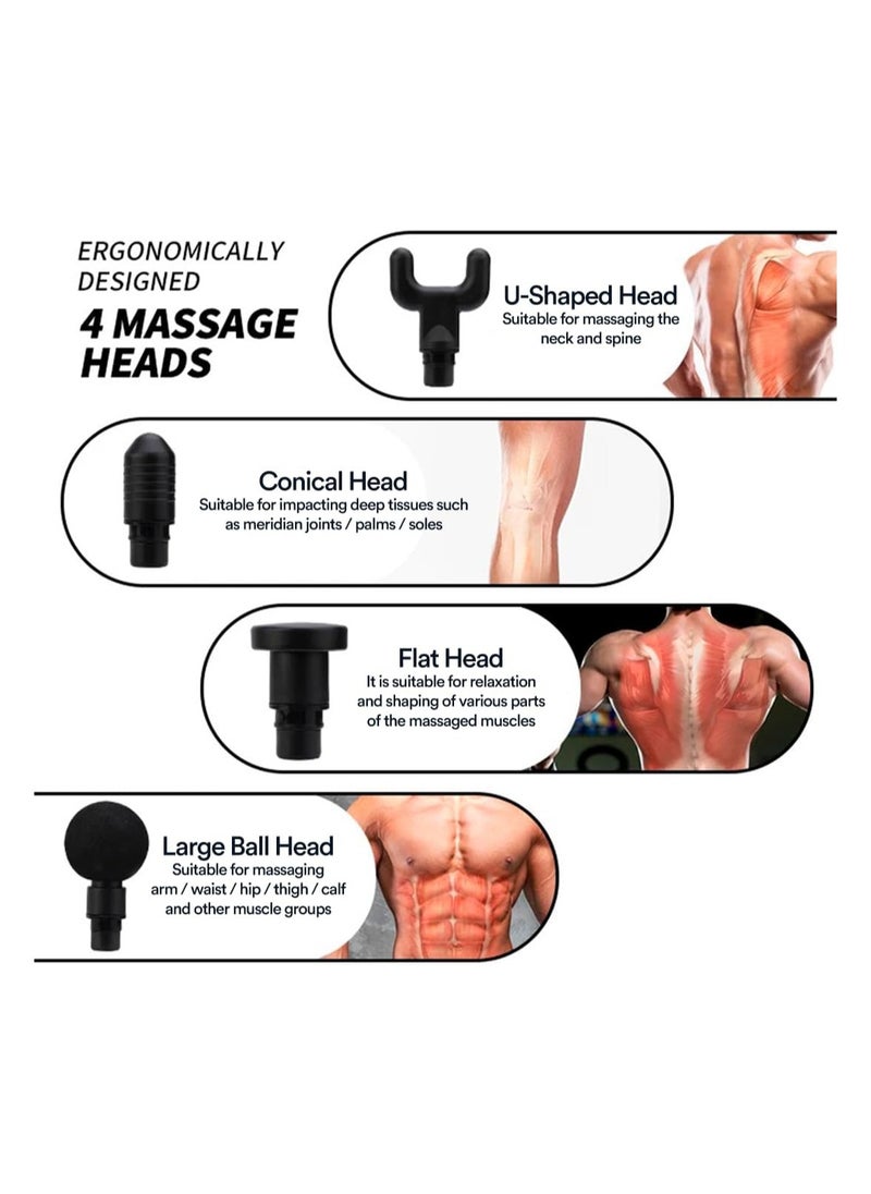 Massager Gun Pro Deep Tissue Therapy Pain Relief Rechargeable Muscle Massager Gun with LCD Display Silent Brushless Motor Percussion Gun 2 Modes 8 Speed Extended Handle Stardust Gray