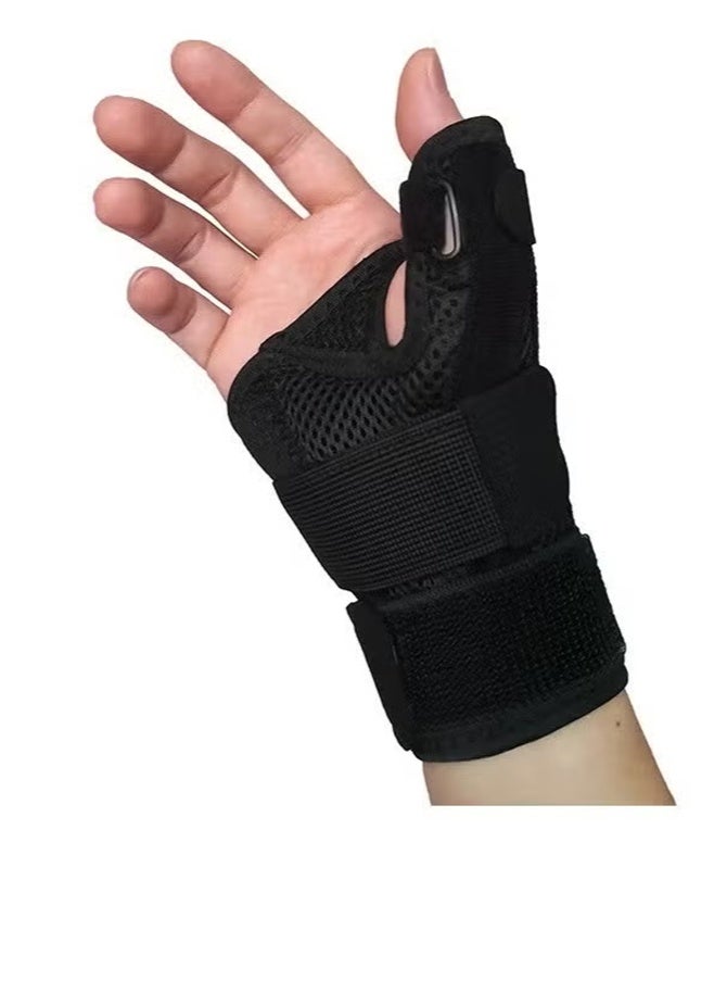 جبيرة الإبهام مع دعامة داعمة للمعصم،جبيرة اصبع يد - دعامة إبهام لتخفيف آلام النفق الرسغي أو التهاب الأوتار، للرجال أو النساء، دعامة معصم تناسب اليدين اليمنى واليسرى - Image 1