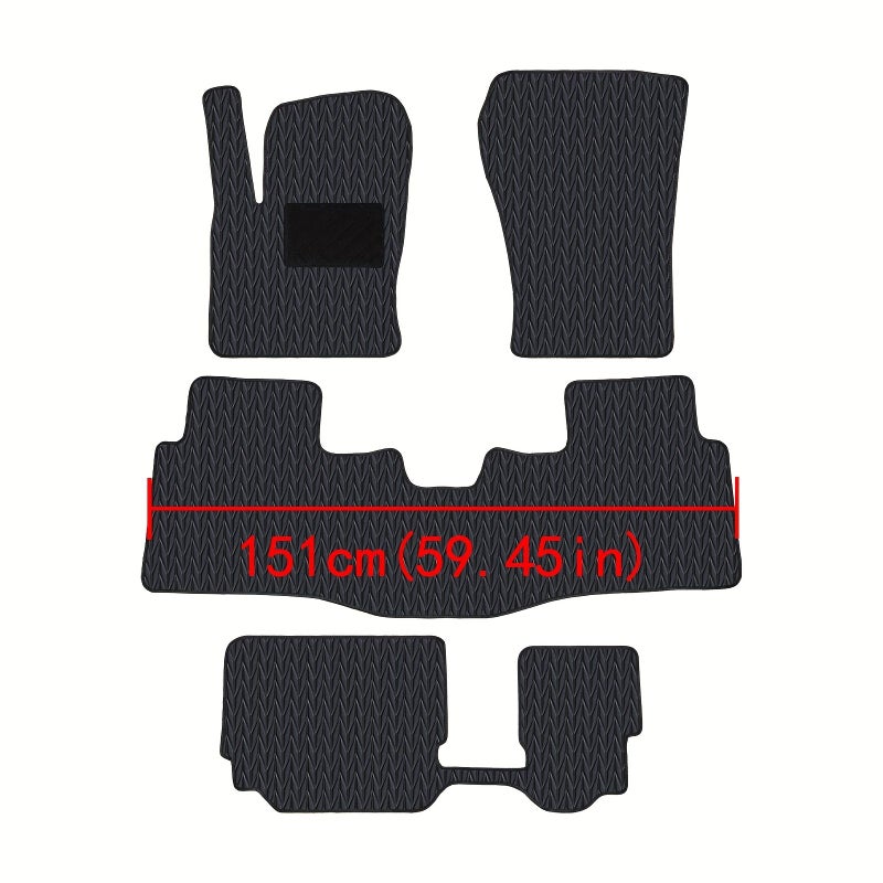 Front And Second Row Floor Mats for Skoda Kodiaq 7 Seater 2016 2024 Heavy Duty Black - Image 2