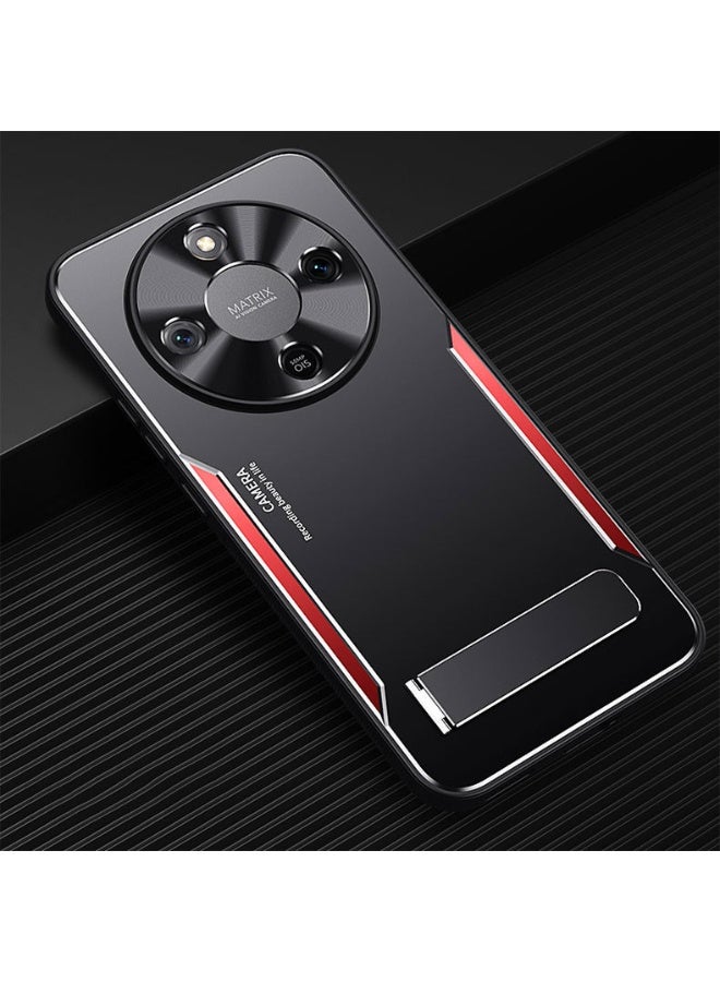 عام غطاء ألومنيوم متوافق مع هونر X9D - تصميم شفرة فائق الرقة والخفّة، إطار TPU ناعم + غطاء خلفي معدني مقاوم للصدمات مع حامل.