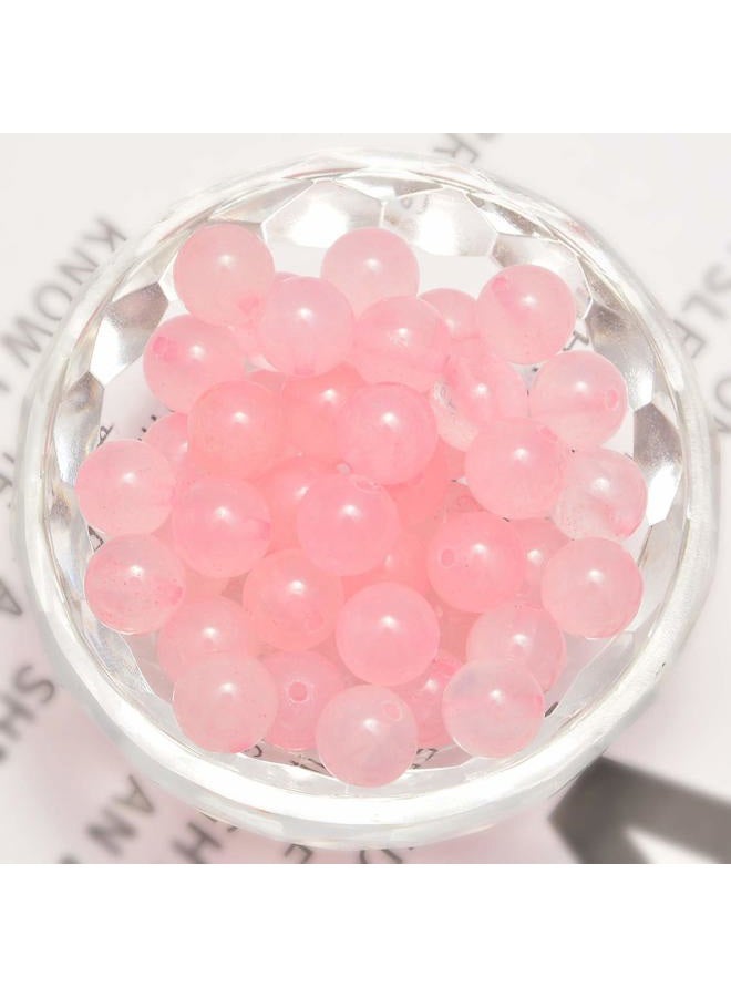 NCB 100PCS 8mm Natural Rose Quartz Beads Gemstone Round Loose Stone Spacer Beads for Jewelry Making with Crystal Stretch Cord (Rose Quartz, 8mm 100Beads) - Image 2