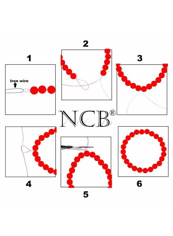 NCB 100PCS 8mm Natural Rose Quartz Beads Gemstone Round Loose Stone Spacer Beads for Jewelry Making with Crystal Stretch Cord (Rose Quartz, 8mm 100Beads) - Image 5