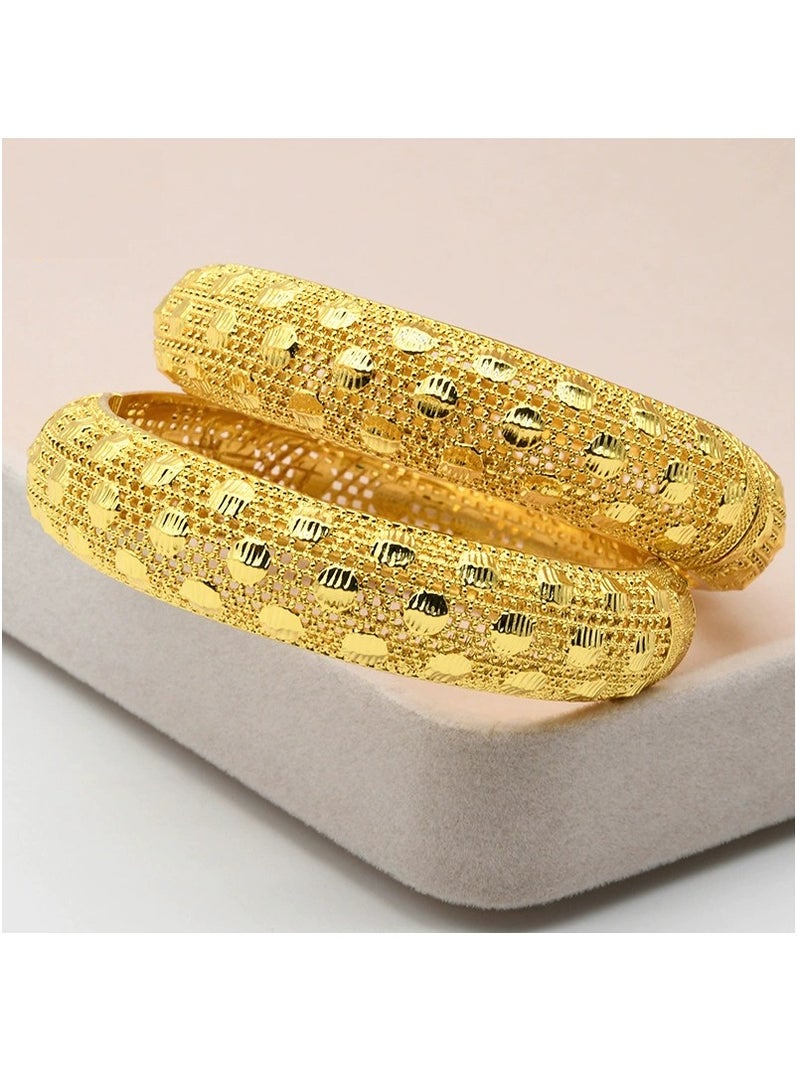 24K Gold-Plated Bride Bracelet Ornaments Wedding Bracelets Bridal Jewelry 1 Piece  - Image 2