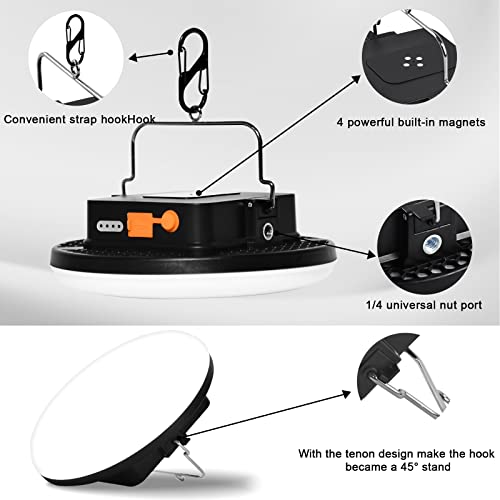 IODOO 16500mAh 60W Rechargeable Camping Light with Remote 3000LM 2700/4000/6500K LED Camping Lantern Portable IP65 Waterproof Tent Lights Power Failur - Image 4