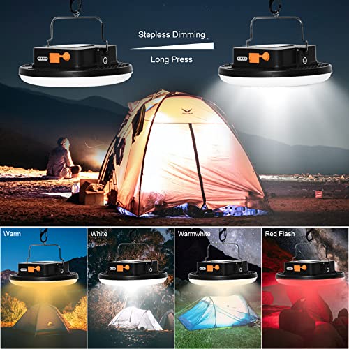 IODOO 16500mAh 60W Rechargeable Camping Light with Remote 3000LM 2700/4000/6500K LED Camping Lantern Portable IP65 Waterproof Tent Lights Power Failur - Image 2