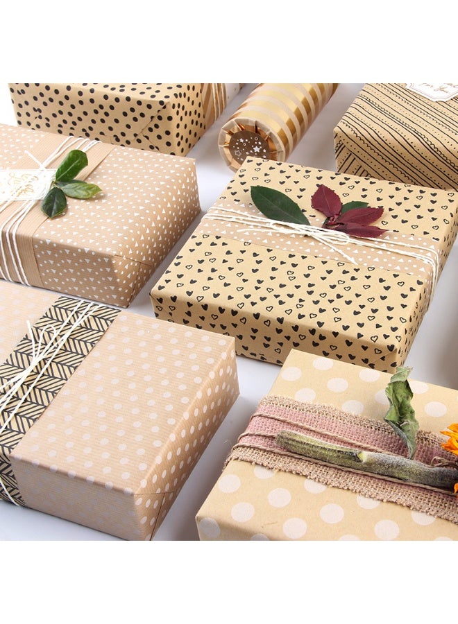 نيمبوت 6 أوراق ورق تغليف الهدايا مع الملحقات، ورق تغليف هدايا العطلات، ورق تغليف هدايا عيد الميلاد DIY، ورق تغليف الهدايا لأعياد الميلاد، العطلات، الزفاف، الحفلات، تغليف هدايا الأطفال (70 سم × 50 سم) - Image 3