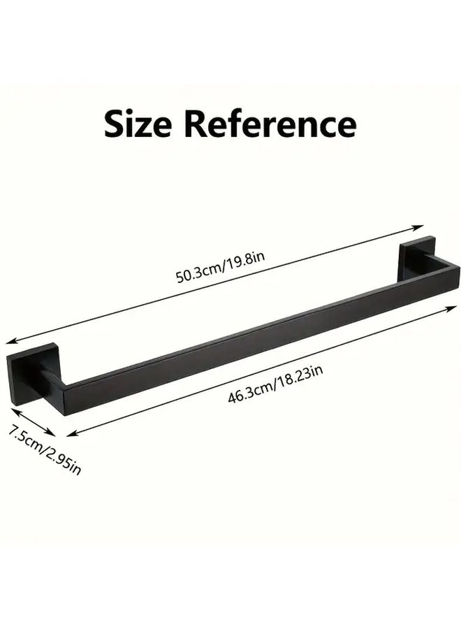 Silvery Stainless Steel Wall Mounted Towel Bar Space Saving Modern Bathroom Kitchen Holder - Image 2